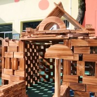 幼儿园大型户外碳化积木